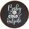 Sunnydaze Round Magnetic Chalkboard for Wall with Pine Frame – Includes Chalk and Eraser – Rustic Brown