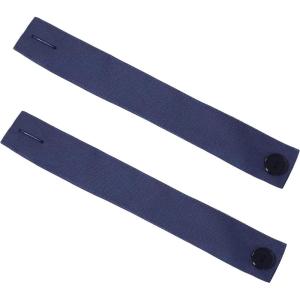 Sunnydaze 13-Inch Outdoor Curtain Tiebacks with Buttons – Spun Polyester with Resin Buttons – 2-Pack – Blue(Blue)