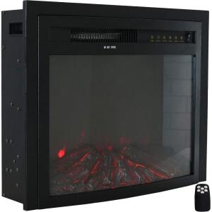Sunnydaze Cozy Warmth Indoor Electric Fireplace Insert – Fake Fireplace Heater with 9 Color Options – 23-Inch(23 in)