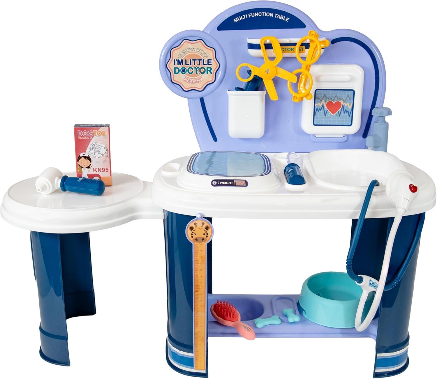 imageSunnydaze Little Doctor Kit for Kids Vet Station Toy and 12Piece Accessory Pack Veterinarian Playset for Kids Ages 3