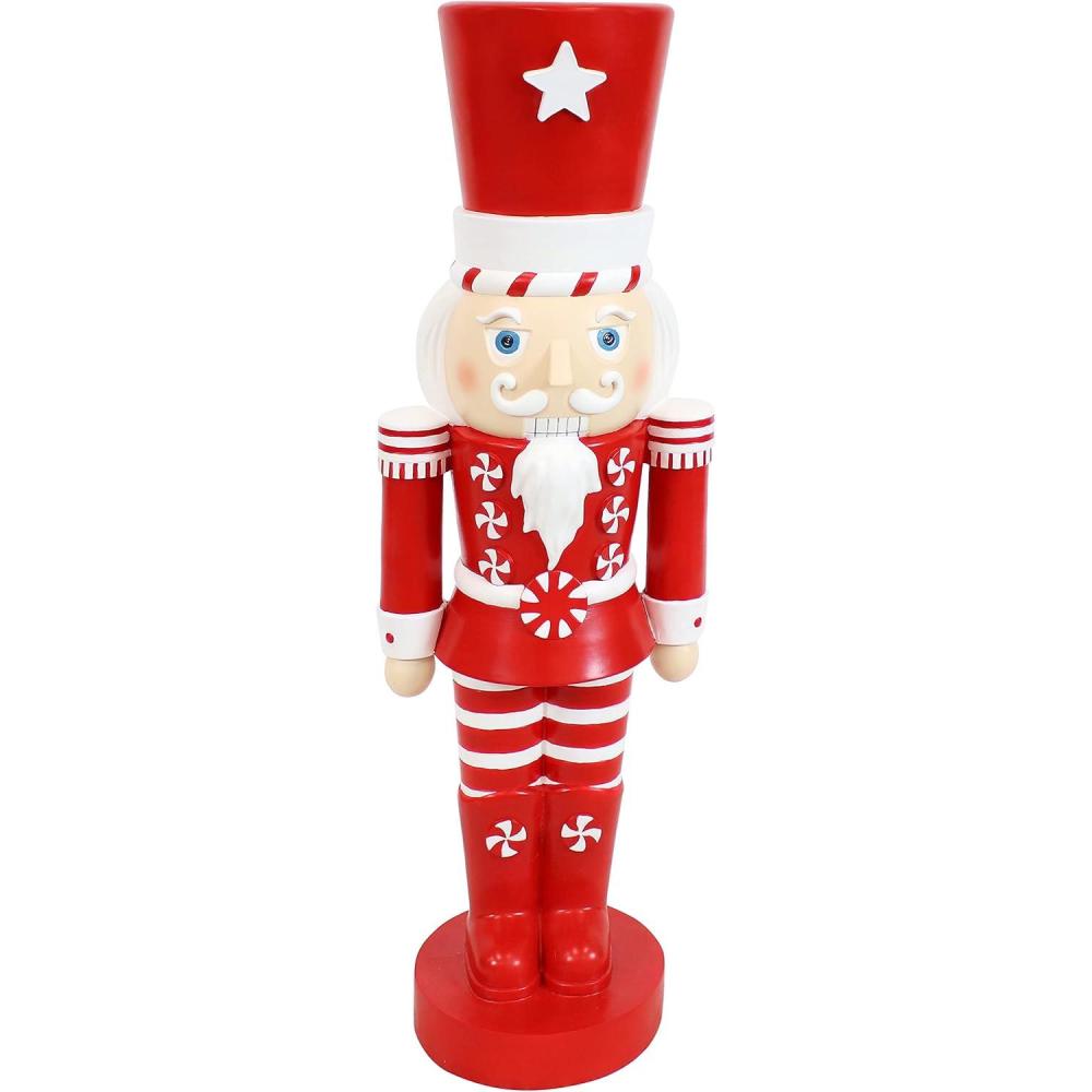 imageSunnydaze 4ft Karl The Nutcracker Christmas Decoration  Resin Indoor or Outdoor Nutcracker Statue1