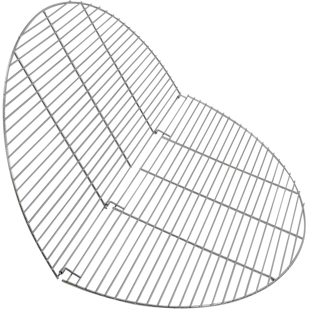 imageSunnydaze Foldable Campfire Grill Grate  Steel Round BBQ Fire Pit Grate for Cooking  Camping Grill Grid Rack  36Inch  Silver40 in