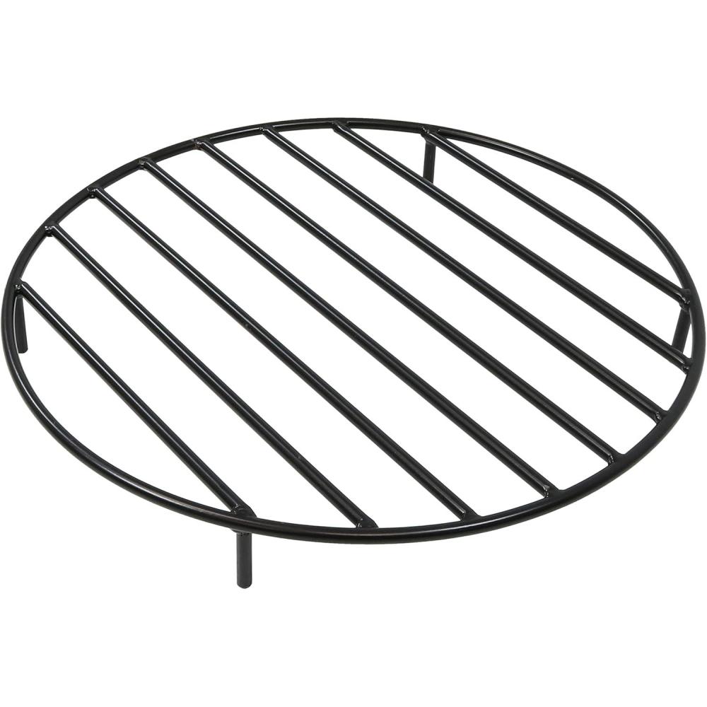 imageSunnydaze Round Fire Pit Grate  Elevated Wood Grate for Fire Pit  HeavyDuty Steel Log Grate for Outside  24Inch24 in