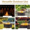 Sunnydaze 29-Inch Wood-Burning Outdoor Fire Pit – Bronze Cauldron Wood Fire Pit for Outside – Includes Poker and Spark Screen