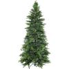 Sunnydaze 7ft Stately and Slim Artificial Christmas Tree – Unlit Green Christmas Tree with Hinged Branches – with Foldable Metal Stand(7ft)