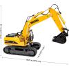 Sunnydaze Dig and Drive Remote Control Excavator Toy – 1:20 Scale Light-Up RC Construction Vehicle with Controller – Ages 8 and Up