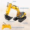 Sunnydaze Dig and Drive Remote Control Excavator Toy – 1:20 Scale Light-Up RC Construction Vehicle with Controller – Ages 8 and Up