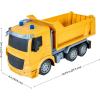 Sunnydaze Dump and Drive Remote Control Dump Truck Toy – Light-Up RC Construction Truck Toys – Birthday for Kids Ages 3+
