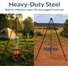 Sunnydaze Outdoor Fire Pit Tripod Cooking Grill System – Tripod Grill for Campfire – 22-Inch Grate