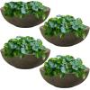 Sunnydaze Percival 20.75″ Shallow Outdoor Planter Bowl for Flowers and Succulents – Polyresin Double-Walled Design – Sable(Sable)