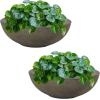 Sunnydaze Percival 20.75″ Shallow Outdoor Planter Bowl for Flowers and Succulents – Polyresin Double-Walled Design – Sable(Sable)