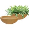 Sunnydaze Percival 20.75″ Shallow Outdoor Planter Bowl for Flowers and Succulents – Polyresin Double-Walled Design – Sable(Sand)