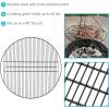 Sunnydaze Round Outdoor Fire Pit Cooking Grate – Heavy-Duty Black Steel Grilling Rack – 40-Inch