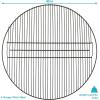 Sunnydaze Round Outdoor Fire Pit Cooking Grate – Heavy-Duty Black Steel Grilling Rack – 40-Inch