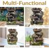 Sunnydaze Tabletop Water Fountain – Relaxing Indoor Desktop Water Feature – Rock Fountain with LED Lights – Office, Bedroom, Living Room