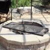 Sunnydaze X-Marks Fire Pit Cooking Grate – Outdoor Rectangle Black Steel BBQ Campfire Grill with Handles – 40-Inch(40 in)