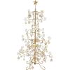 Sunnydaze 5ft Metal Christmas Tree with Hanging Hooks – Compact Ornament Display Stand for Craft Shows & Holiday Markets – Black(Gold)
