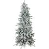 Sunnydaze 7ft Stately and Slim Artificial Christmas Tree – Unlit Green Christmas Tree with Hinged Branches – with Foldable Metal Stand(7ft)