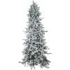 Sunnydaze 7ft Stately and Slim Artificial Christmas Tree – Unlit Green Christmas Tree with Hinged Branches – with Foldable Metal Stand(8ft)