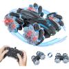 Sunnydaze Double-Sided Remote Control Car – Stunt RC Car Toy with Lights – 360-Degree Rotation – Birthday Ages 6+
