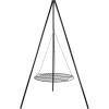 Sunnydaze Outdoor Fire Pit Tripod Cooking Grill System – Tripod Grill for Campfire – 22-Inch Grate
