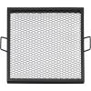 Sunnydaze X-Marks Fire Pit Cooking Grate – Outdoor Square Black Steel BBQ Campfire Grill with Handles – 24-Inch(24 in)