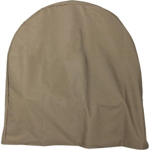Sunnydaze Firewood Log Hoop Cover – Heavy-Duty Outdoor Weather-Resistant Polyester with PVC Backing – 48-Inch – Black(Khaki)