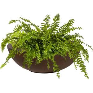 Sunnydaze Percival 20.75″ Shallow Outdoor Planter Bowl for Flowers and Succulents – Polyresin Double-Walled Design – Sable(Rust)