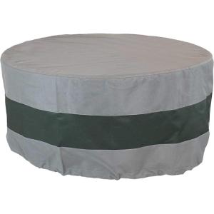 Sunnydaze Round Outdoor Fire Pit Cover with Drawstring – UV-Resistant Protection Cover for Fire Pit – Black/Gray – 40-Inch(Green and Gray)