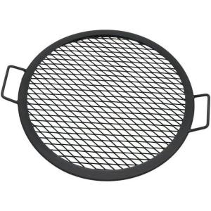 Sunnydaze X-Marks Outdoor Fire Pit Grill Grate for Cooking – Round Fire Pit Grate – Steel Campfire BBQ Grill with Handles – 37.5-Inch(19 Inch)