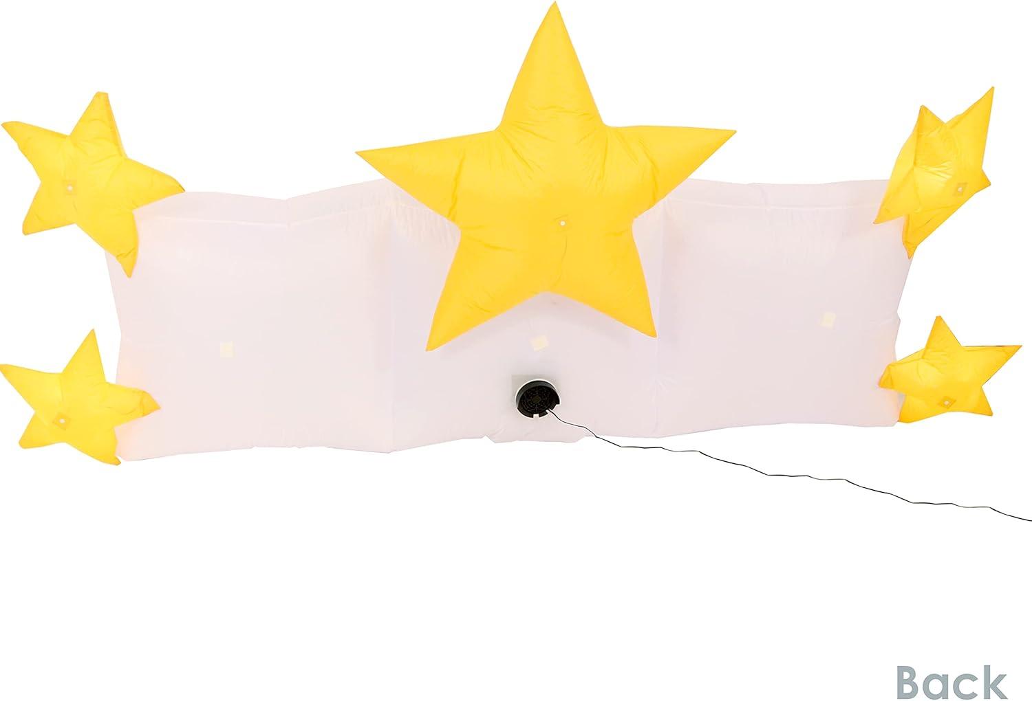 imageSunnydaze Congrats Star Banner LED Inflatable Party Decoration Indoor or Outdoor Use Graduation Retirement Engagement or Other Party 8Foot