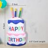Sunnydaze 4-Foot Happy Birthday Cake Inflatable Decoration – Fan Blower and LED Lights
