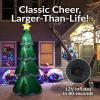Sunnydaze 9.5′ Self-Inflating Towering Christmas Tree Inflatable Pre-Lit Yard Decoration with Fan Blower and LED Lights(Towering Christmas Tree)