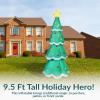 Sunnydaze 9.5′ Self-Inflating Towering Christmas Tree Inflatable Pre-Lit Yard Decoration with Fan Blower and LED Lights(Towering Christmas Tree)