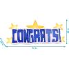 Sunnydaze Congrats Star Banner LED Inflatable Party Decoration – Indoor or Outdoor Use – Graduation, Retirement, Engagement or Other Party – 8-Foot