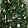 Sunnydaze Deck The Halls 59-Count Shatterproof Christmas Ball Ornament Kit with Hooks – Tree Decorations Set for Holiday Decor and Gatherings – Silver(Silver)
