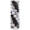 Sunnydaze Holly Jolly 50ct Christmas Ornament Balls – 5 Styles of Shatterproof Christmas Decorations for Tree(Modern Holiday)