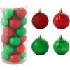 Sunnydaze Merry Medley 24ct Christmas Ornament Balls – Shatterproof Christmas Decorations for Tree – Red/Green(Red/Green)