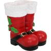 Sunnydaze Santa Boots Decor – Nostalgic Christmas Decorations – Santa Claus Decor – Indoor or Outdoor Christmas Statues – 13″