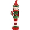 Sunnydaze Santa Claus Nutcracker Christmas Decor – 17″ H Indoor Nutcracker Christmas Figurines – Hand-Painted Polyresin(Jingles the Elf)