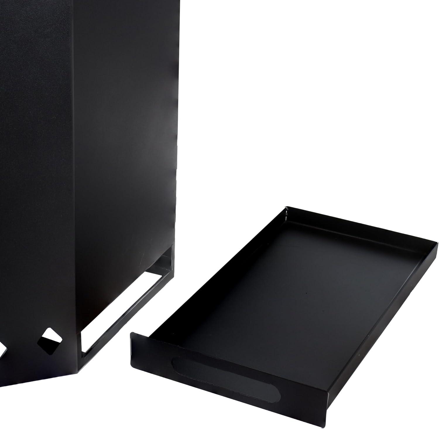 image:imageSunnydaze WoodBurning Smokeless Fire Pit with Log Poker Stainless Steel Smokeless Fire Pit for The Backyard Black 215Inch