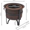 Sunnydaze 23-Inch Cauldron-Style Smokeless Wood-Burning Fire Pit with Cover and Poker – Steel Outdoor Smokeless Fire Pit for The Backyard