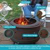 Sunnydaze 30-Inch Cosmic Smokeless Wood-Burning Fire Pit with Cover and Poker – Steel Outdoor Smokeless Fire Pit for The Backyard