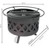 Sunnydaze 30-Inch Crossweave Smokeless Wood-Burning Fire Pit with Cover and Poker – Steel Outdoor Smokeless Fire Pit for The Backyard