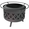Sunnydaze 30-Inch Crossweave Smokeless Wood-Burning Fire Pit with Cover and Poker – Steel Outdoor Smokeless Fire Pit for The Backyard
