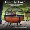 Sunnydaze 32-Inch Copper Fire Pit for Outside – Wood-Burning Fire Pit Bowl with Spark Screen, Wood Grate, and Poker