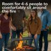 Sunnydaze 36-Inch Northland Steel Outdoor Fire Pit with Grill – Outdoor Fireplace with Cooking Grate, Spark Screen, Cover, and Poker