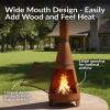 Sunnydaze 70-Inch Rustic Chiminea Outdoor Fireplace – Outdoor Wood-Burning Chiminea Fire Pit – Chimney Fire Pit