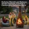 Sunnydaze 70-Inch Rustic Chiminea Outdoor Fireplace – Outdoor Wood-Burning Chiminea Fire Pit – Chimney Fire Pit
