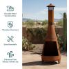 Sunnydaze 70-Inch Rustic Chiminea Outdoor Fireplace – Outdoor Wood-Burning Chiminea Fire Pit – Chimney Fire Pit